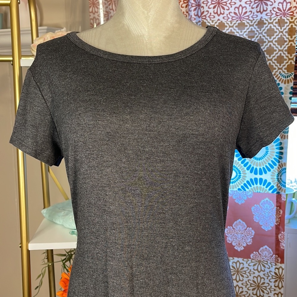Cato Tee Shirt Maxi Dress Charcoal Size Small